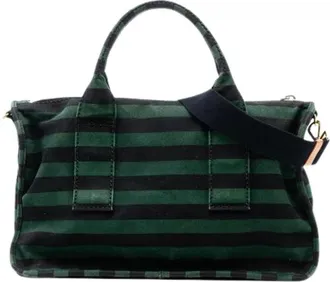 Prada Pre-owned Handbags, female, Green, Size: ONE SIZE Pre-owned Vintage Canvas Handbag