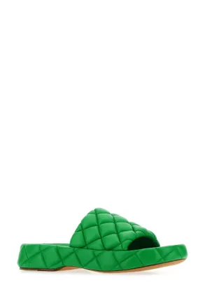 Bottega Veneta Quilted Lamb Leather Slipper - Green