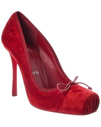 Christian Louboutin Cassia Nodo 100 Suede Pump