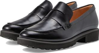Cole Haan Geneva W29785 Loafers Womens Black Leather Slip On Shoes ZAP326