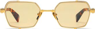 Balmain Brigade Iii - 18k Gold / Spotted Havana Glasses