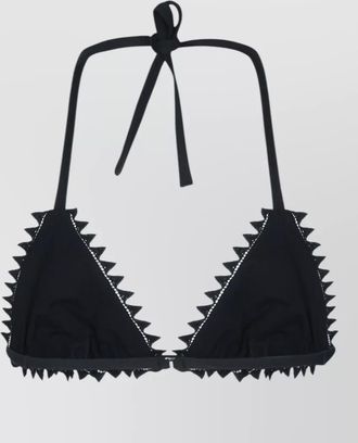 Jacquemus halter bikini top spiked trim triangle
