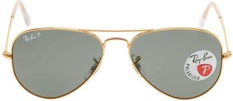 Ray-Ban Ray Ban Aviator Classic Polarized Green Classic G-15 Unisex Sunglasses RB3025 001/58 55
