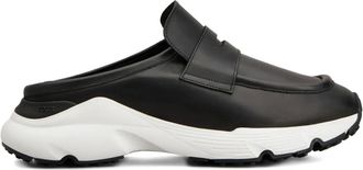 Tod's penny-bar mules - women - Calf Leather/Calf Leather/Fabric/Rubber - 36.5 - Black