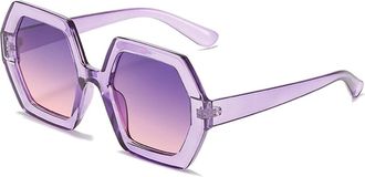 Generic Large Frame Outdoor Men Beach Women Sun Glasses(Purple)