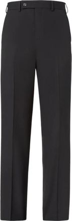 Fendi Sigarettenpijpen - Heren - Straight fit broeken - Zwart - L - Wol - Broeken