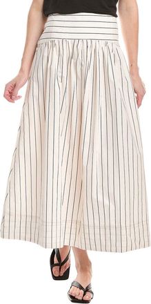 NVLT Nvlt Poplin Gathered Midi Skirt