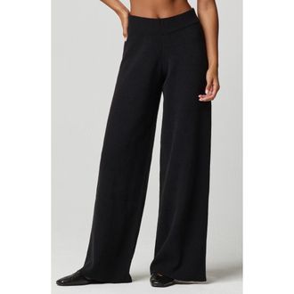 Florence By Mills Chenille Wide Leg Pants in Black at Nordstrom Rack, Size X-Large