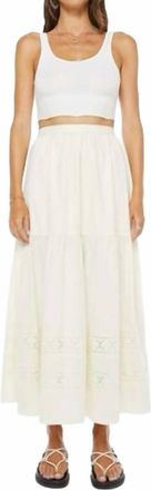 Mother Memory Lane Midi Skirt In Early Bird