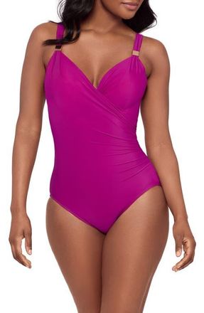 Miraclesuit Razzle Dazzle Siren One-Piece Swimsuit in Framboise Pink at Nordstrom, Size 16