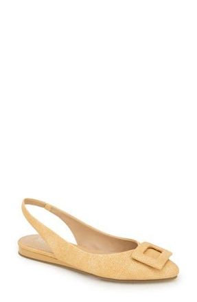 Kenneth Cole Reaction Linton Buckle Slingback Flat in Natural Weave at Nordstrom Rack, Size 6.5