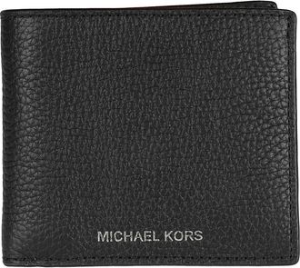 Michael Kors Hudson Pebbled Leather Slim Billfold Portemonnee - Heren - Portefeuilles - Zwart - ONE Size - Leer - Accessoires
