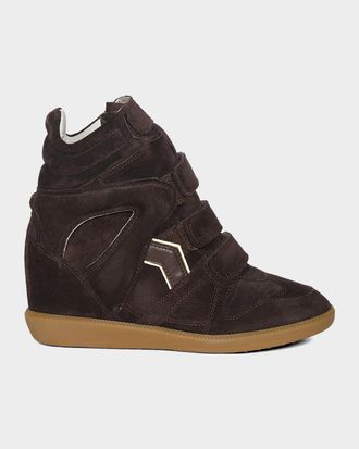 Isabel Marant Bekett Suede High-Top Platform Sneakers