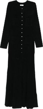 Sandro button-detailed knitted maxi dress - Black