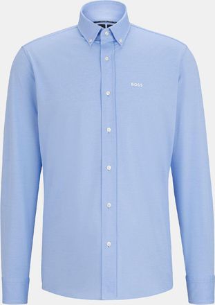 HUGO BOSS Herenoverhemd Boss P-Joe-BD-C1-222 Regular Fit in blauw