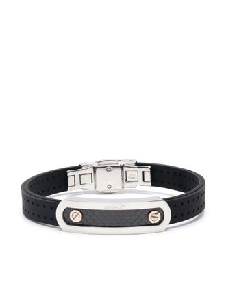 Baraka Bracciale con logo inciso - Nero