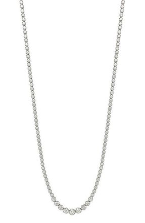 Bony Levy Audrey Diamond Tennis Necklace in 18K White Gold at Nordstrom, Size 17