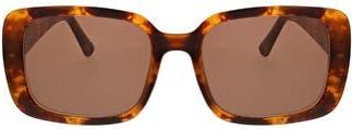 Oscar De La Renta 53mm Moderately Slim Rectangle Sunglasses in Dk Havana at Nordstrom Rack