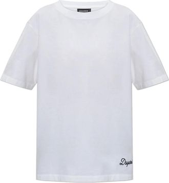 Dsquared2 Logo T-shirt - Dames - T-shirts - Wit - XS - Katoen - Tops