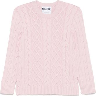 Moschino Maglione con lavorazione intrecciata - Rosa