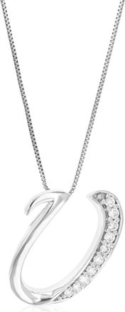 Vir Jewels 1/12 cttw Lab Grown Diamond Alphabet Pendant Necklace in Sterling Silver with Chain For Women