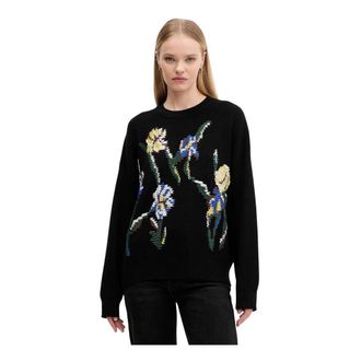 Desigual Ronde hals gebreid - Dames - Ronde hals truien - Zwart - S - Katoen - Truien & Vesten