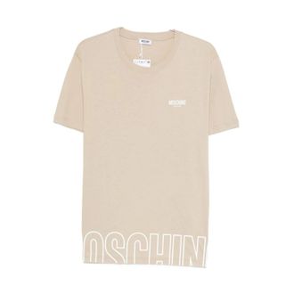 Moschino T-Shirts, male, Beige, Size: 2XL Moschino T-shirts and Polos Beige