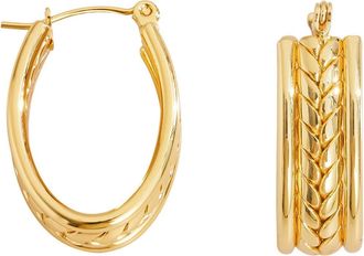 Generic Stainless Steel Layer Earrings For Women Fashion Geometric Gold Titanium Huge Hoop (Yellow, 2.5x1.8cm)