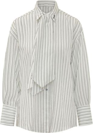 Pinko White Stripes Oversized Shirt
