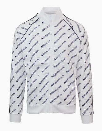 Aquascutum Mens Funnel Neck High Collar Raglan Sleeve Sweatshirt - White - Size: Regular/40