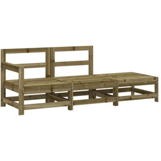 vidaXL Set Salotto da Giardino 3 pz in Legno Impregnato di Pino vidaXL