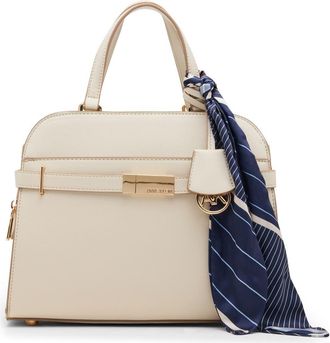 Anne Klein Medium Satchel with Scarf in Parchment at Nordstrom Rack