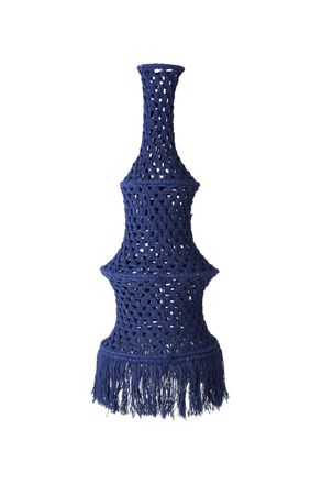 Calma House Pantalla para l&aacute;mpara de techo color azul oscuro 30x80