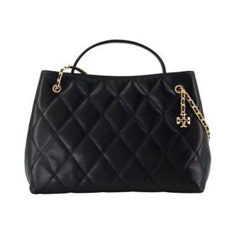 Tory Burch Fleming Carryall - Dames - Tassen - Zwart - Maat: ONE Size Zijde
