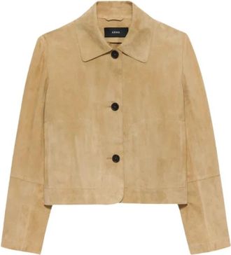 Arma Emy Su&egrave;de Jas - Dames - Zomerjassen - Bruin - L - Su&egrave;de - Jassen