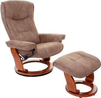 Hhg Hhg - Mca Sill&oacute;n Relax Hamilton, Taburete Sill&oacute;n Tv, Tela/textil 130kg Cargable, Marr&oacute;n Antiguo, Color Miel