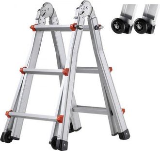 OEM Escalera Telesc&oacute;pica Con Estructura En A Escalera Extensible 335 Cm Escalera Plegable Port&aacute;til Para Rv, Tareas Escolares, Escalera De Techo Para Inter