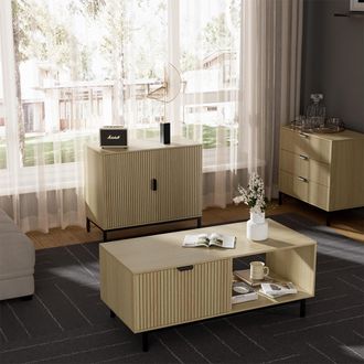 Vicco Mesa De Centro Lennox, Roble, 110 X 50 Cm Vicco
