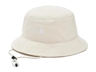 The North Face Norm Bucket Caps White Dune/Raw Undyed : SM/MD, Cotton/Polyester/Twill