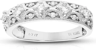 Vir Jewels 1/3 cttw Lab Grown Diamond Wedding Band in Sterling Silver For Women