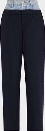 SIMKHAI Ophelia Double Waistband Pants