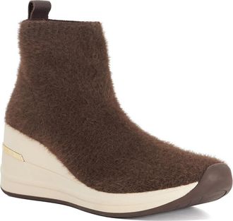 Dune London Womens Ladies Envisioned - Wedge Trainers - Brown Fabric - Size UK 3