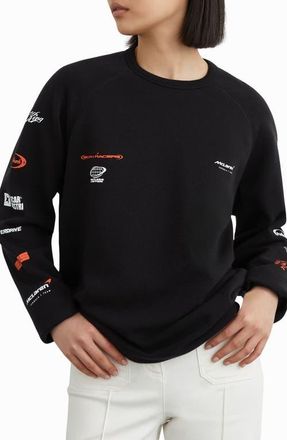 Reiss Kruz Thermal Graphic Long Sleeve T-Shirt in Black at Nordstrom, Size Xx-Large