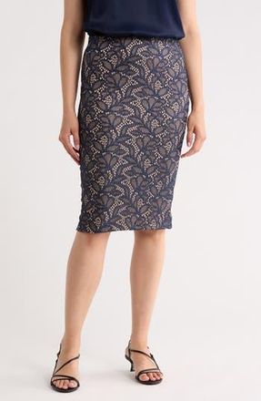 Renee C Jacquard Knit Pencil Skirt in Navy at Nordstrom Rack, Size X-Small