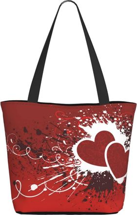 AOOEDM ValentineS Day And Love Heart Ladies Shopping Bag 13x11x7in Gift For Mom, Daughter, Wife,Etc