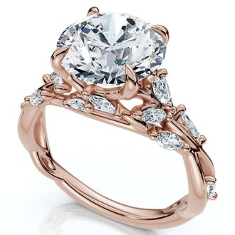 Pompeii3 Certified 3Ct Garden Diamond Engagement Ring 14k Gold or Platinum Lab Grown