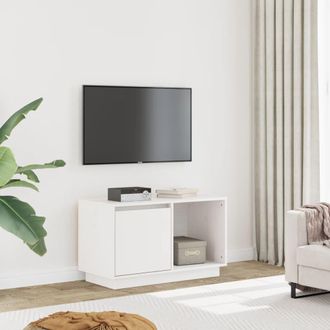 vidaXL Vidaxl - Mueble Para Tv De Madera Maciza De Pino Blanco 74x35x44 Cm