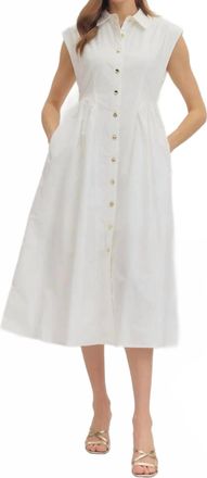Entro Whitney Midi Dress In Off White