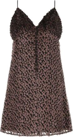 Saint Laurent Velvet Mini Dress - Dames - Korte kleedjes - Veelkleurig - M - Kleedjes