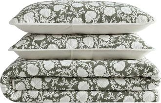 Eddie Bauer Garden Bloom Cotton King Quilt Set in Green at Nordstrom Rack, Size Full/queen